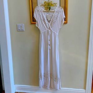 LSpace by monica wise white long beach dress size xsmall